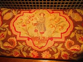 Detail of Antique Needlepoint Bench