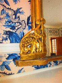 Detail of Massive 18th C. Mirror