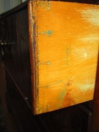 Detail of Drawer of Late 18th/Early 19th C. Oyster Veneer Chest of Drawers