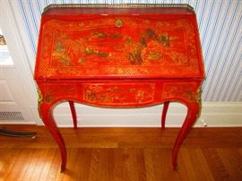 Chinoiserie Slant Front Secretary 