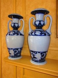 Pair of German Salt-Glass Vases