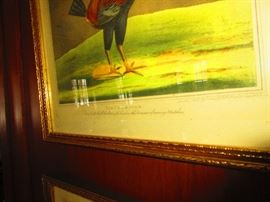 Robert Pollard, London 1823, framed chromolithograph, "The Champion"