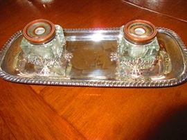 Old Sheffield Ink Wells