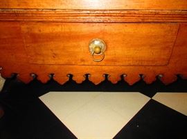 Detail of 18th C. French Butcher Block Table
