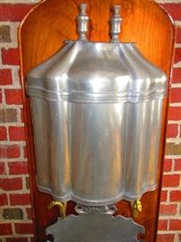 Detail of Early 19th C. Wood and Pewter Fountain