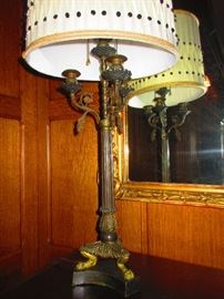 19th C. French Candlestick Lamp