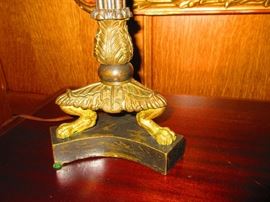 Detail of 19th C. French Candlestick Lamp