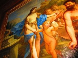 Attributed to the school Giovanni Francesco Romanelli (1610-1662) Italy, Oil On Canvas, 63x36.5