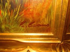 Elizabeth Margaret Evans, circa 1880-1910, oil on canvas, landscape painting, 49x36