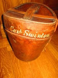 Antique Leather Hat Box