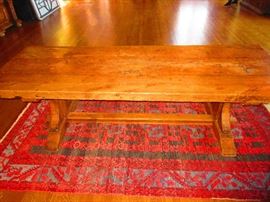 French Oak Plank Antique Table C.1820