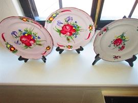 Group of 3 French Fiance Plates