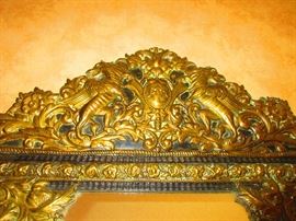 Detail of German Gilt Wall Mirror C.1890