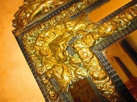 Detail of German Gilt Wall Mirror C.1890