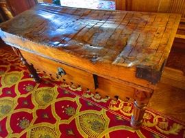 Detail of 18th C. French Butcher Block Table
