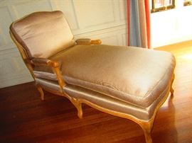 French Chaise in Silk