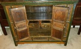 Mongolian Chest Doors Open