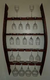 Wine rack made from Wine Barrel