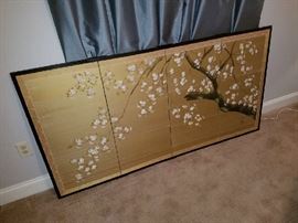 Asian 4 Panel Decorative Screen