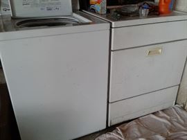 Like new washer machine and old dryer