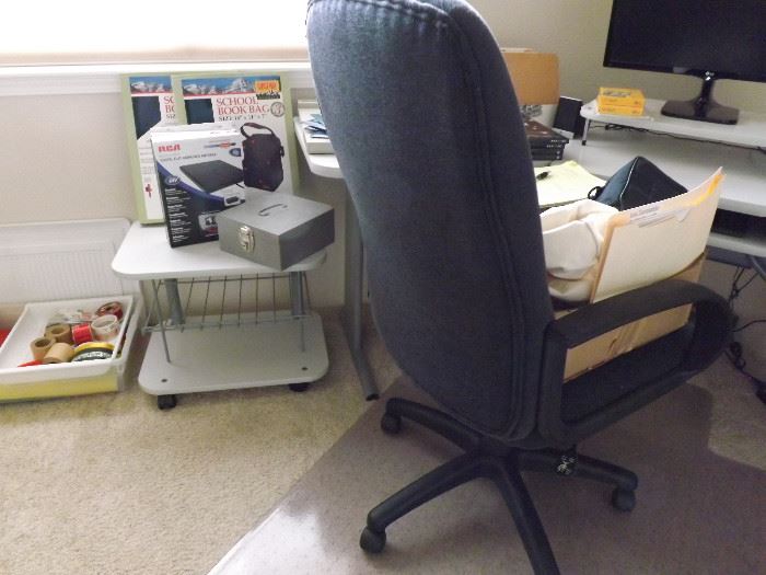 printer stand desk chair