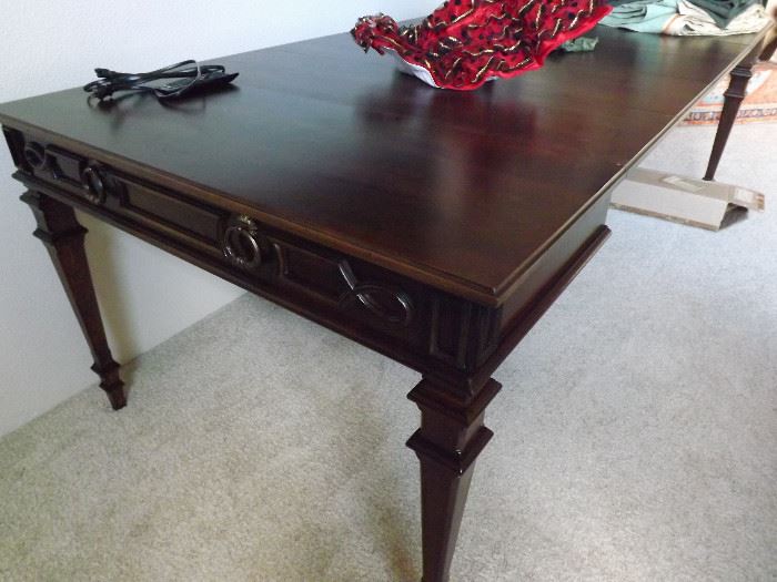 vintage table shown with 3 leaves in
