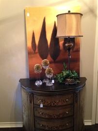 Demilune 3-drawer chest