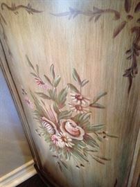 Side panel of the demilune chest