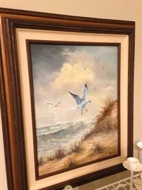 Framed beach art