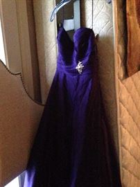 Purple evening wear