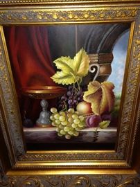Framed still life art
