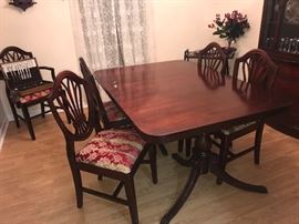 Sunday price - $197.50 - has 6 chairs an extra leaf and pads
