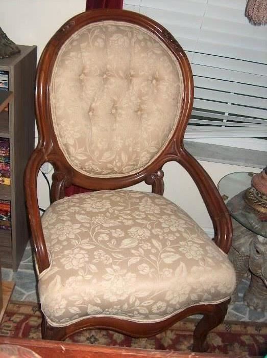 Victorian antique  "her" chair