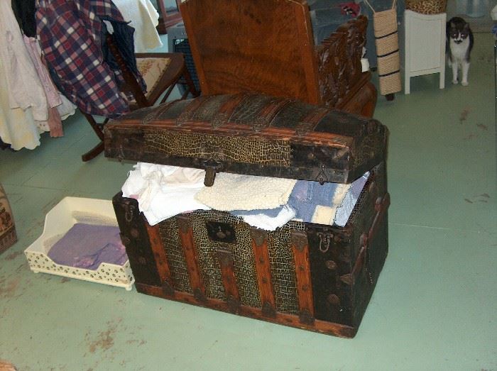 barrel top antique chest 