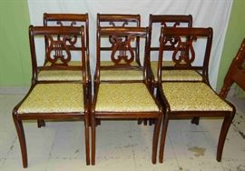 6 Harp back chairs