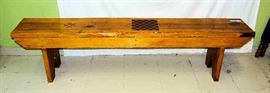 Wooden Bench w/Checker Board
