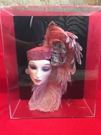 Clay Pink Peacock Doll