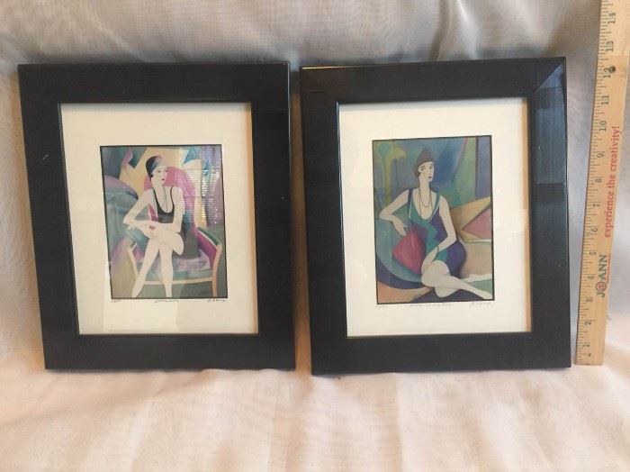 Framed Art Deco Women