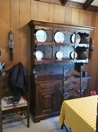 Solid wood hutch
