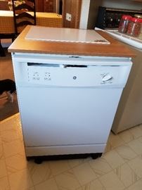 GE portable dishwasher, less than one year old