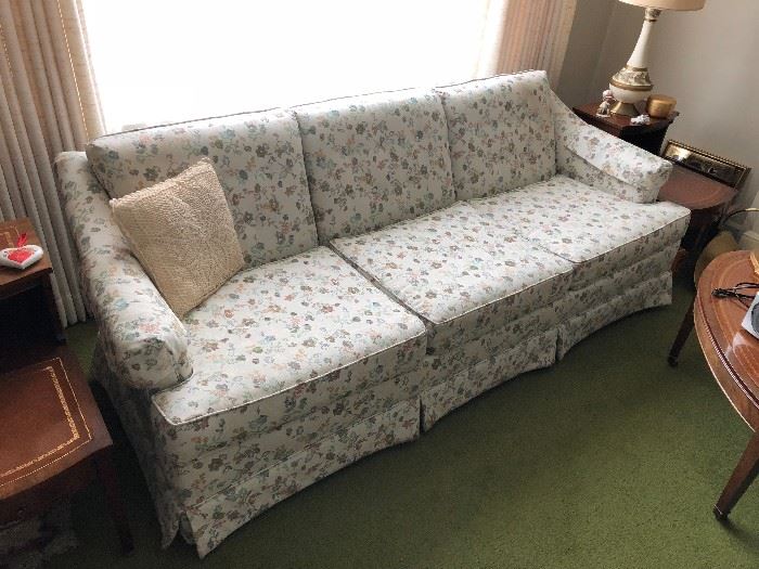 White patterned sofa