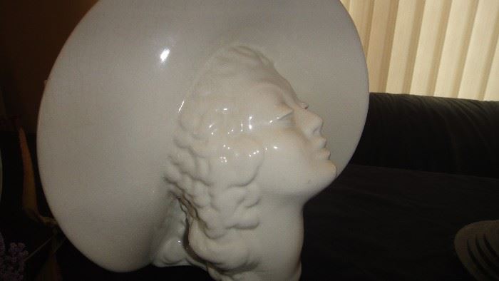 Art Deco Porcelain Lady Figurines, Head Vase