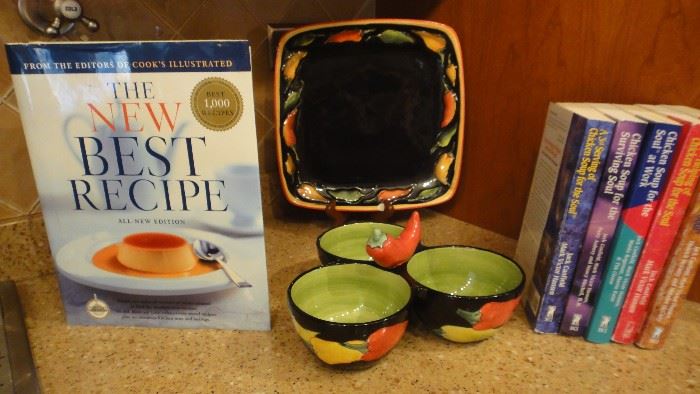 Cook Books, Serving Dishes, Kitchen Ware 