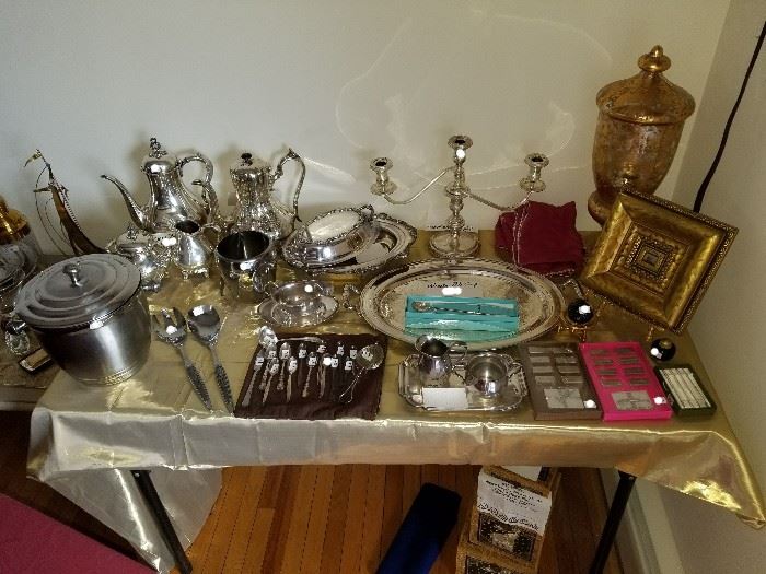 Sheets RS Comp Sterling Silver Spoons reed barton tea sets sterling weighted 3 candle candelabra 