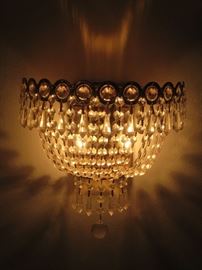 Two Ashonte Crystal Wall Sconces