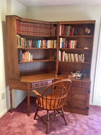 Ethan Allan corner desk, hutch and chair