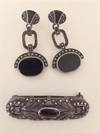 Marcasite and sterling jewelry