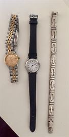 watches (Cyma and Fortron) and sterling bracelet