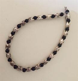 Sterling and onyx necklace
