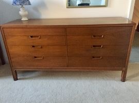 MCM John Stuart Janus walnut collection double dresser